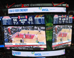 Image of the Verizon Center scoreboard